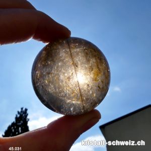 Kugel Rutil - Rauchquarz. Einzelstück 96 Gramm