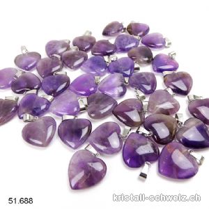 Anhänger Amethyst Herz 2 cm. Sonderangebot