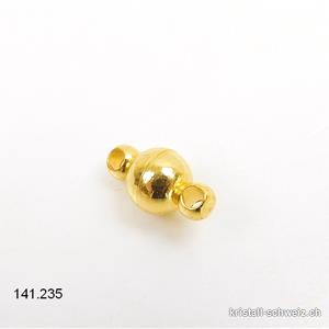Magnetverschluss aus Metall vergoldet 6 mm x lang. 12 mm