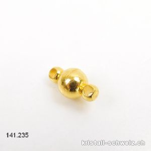 Magnetverschluss aus Metall vergoldet 6 mm x lang. 12 mm