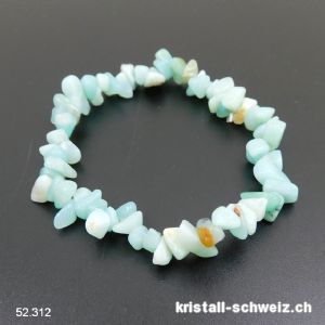 Armband Amazonit Splitter, elastisch 17 - 17,5 cm. Grösse S