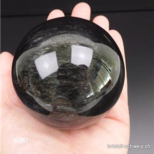 Kugel Obsidian Silber 6,8 cm. Einzelstück 405 Gramm
