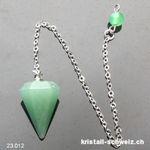 Pendel Aventurin grün facettiert, klein. 2,5 cm. Sonderangebot