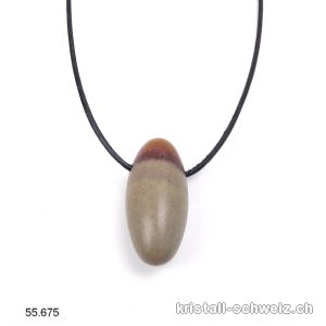 Lingam - Shiva Lingham 3 cm gebohrt mit Lederband schwarz