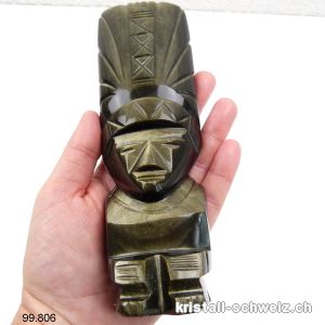 Statue aus Obsidian Gold. Einzelstück 18 cm