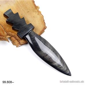 Ritual-Messer aus Obsidian Silber. Einzelstück 18,5 cm