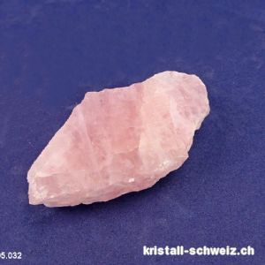 Rosenquarz roh, 1 polierte Seite. Unikat 47 Gramm