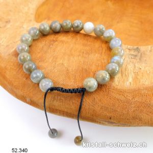 Armband Labradorit Hellfarbe 8 mm, verstellbar