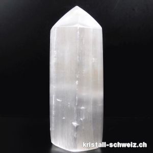 Selenit Obelisk polierte Spitze 9,5 -10,5 cm / 200 bis 300 Gramm