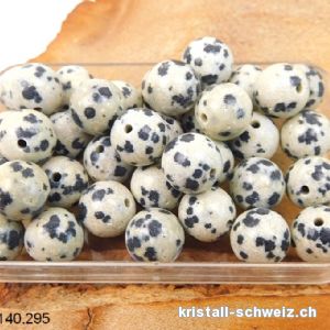 Jaspis - Dalmatiner Jaspis, Kugel gelocht 8,5 mm