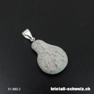 Anhänger Fairy Stone BEGINN DES LEBENS an Silberöse. Einzelstück