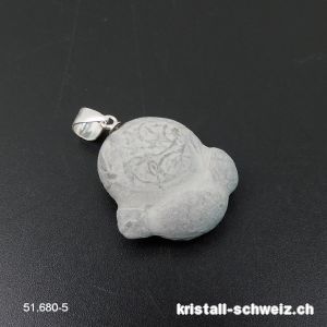 Anhänger Fairy Stone GEBURT an Silberöse. Einzelstück