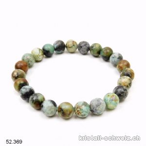 Armband Türkis aus Afrika 8 mm / 16 - 17 cm. Grösse S. Sonderangebot