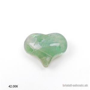 Herz Fluorit grün 2,5 x 2 cm, bauchig. AB-Qualität. SONDERANGEBOT