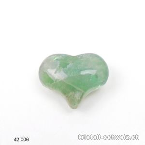 Herz Fluorit grün 2,5 x 2 cm, bauchig. AB-Qualität. SONDERANGEBOT