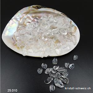 Der weiße Strahl. Reinigung 100 Gr. Bergkristall Granulat und Muschel