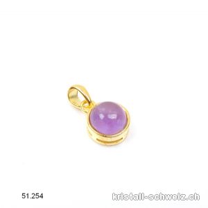 Anhänger Amethyst Mini aus 925 Silber vergoldet