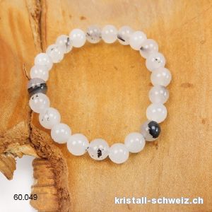 Armband Achat - Dendriten 8 mm elastisch 18,5 cm