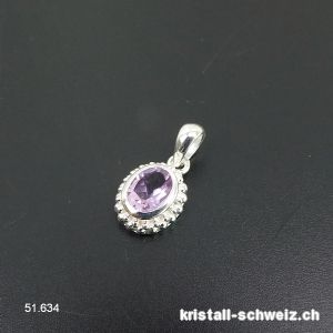 Anhänger Amethyst facettiert aus 925 Silber