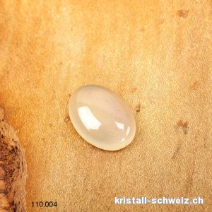 Achat natur - beige, Cabochon 17,5 - 18 x 12,5 - 13 mm, ungebohrt
