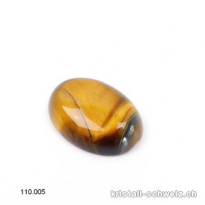 Tigerauge Cabochon 17,5 - 18 x 12,5 - 13 mm, ungebohrt