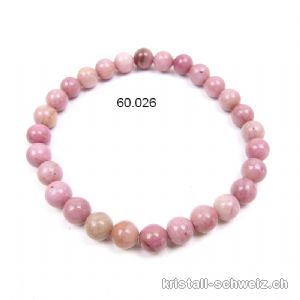 Armband Rhodonit beige-rosa 6 - 6,5 mm / 18 - 18,5 cm