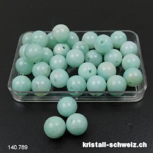 Amazonit hell, Kugel gelocht 8 mm. SONDERANGEBOT