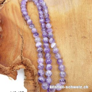 Strang Amethyst-Quarz hell 6 - 6,5 mm / 38 cm, ca. 60 Kugeln