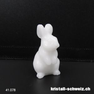 Hase Jade weiss 3,8 - 4 cm. SONDERANGEBOT