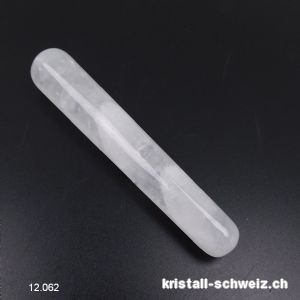 Griffel Bergkristall weiss 11 x 1,5 - 2 cm, rundlich