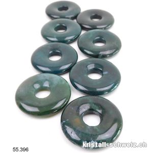 Achat - Moosachat dunkel, Donut 3 cm