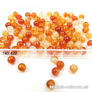 Karneol Mischfarben, Kugel 4 mm gebohrt. SONDERANGEBOT