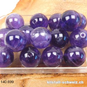 Amethyst, Kugel gelocht 12 mm