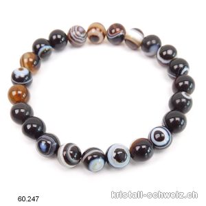 Armband Achat Shiva Auge 8 mm / 18 cm