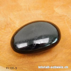 Turmalin schwarz - Schörl, Seifenstein ca. 6,5 x 4,5 cm. 120 - 130 Gramm