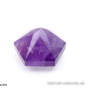 Salomon Siegel - Feenstein Pyramid 3D Amethyst, Diagonal 4,9 cm. Unikat