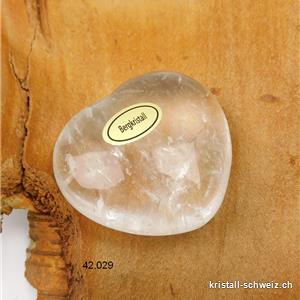 Herz Bergkristall 4,5 x 4 x 2 cm, bauchig