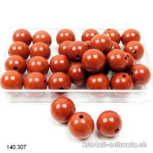 Jaspis rot Kugel gelocht 8 - 8,5 mm