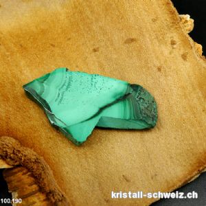 Malachit halb polierte aus Kongo. Einzelstück 18 Gramm. SONDERANGEBOT