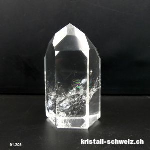 Bergkristall  A, polierte Spitze 7,7 cm. Unikat 206 Gramm