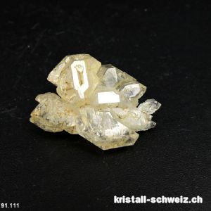 Fensterquarz Doppelender, Schweiz - Wallis. 2,6 x 2 x 1 cm. Einzelstück