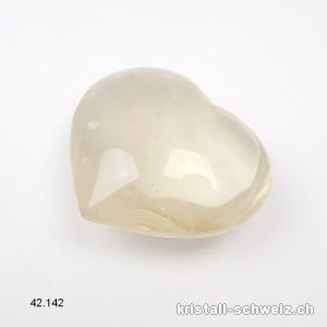 Herz Citrin natur 5,4 cm. Einzelstück 80 Gramm