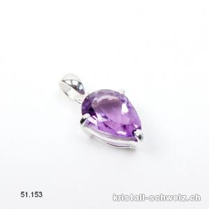 Anhänger Amethyst facettiert aus 925er Silber