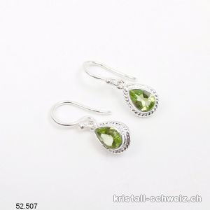 Ohrhänger Peridot facettiert aus 925er Silber