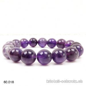 Armband Amethyst dunkel 12 mm / 20 cm