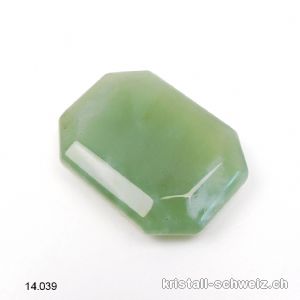 Jade Serpentin grün, Antistress Eckstein 4 x 3 cm. Unikat