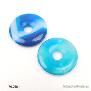 2 Donut Achat blau 3 cm. Einzellos. SONDERANGEBOT