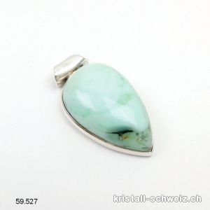 Anhänger Chrysopal - Andenopal grün aus 925 Silber. Unikat