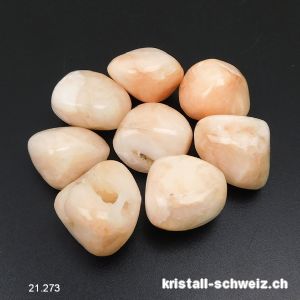 Stilbit irisierende beige-rosa 2 - 2,5 cm / 10 bis 12 Gramm. Größe L