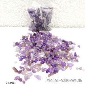 50 Gramm Amethyst geraucht, Granulat S / ca. 0,5 bis 1 cm